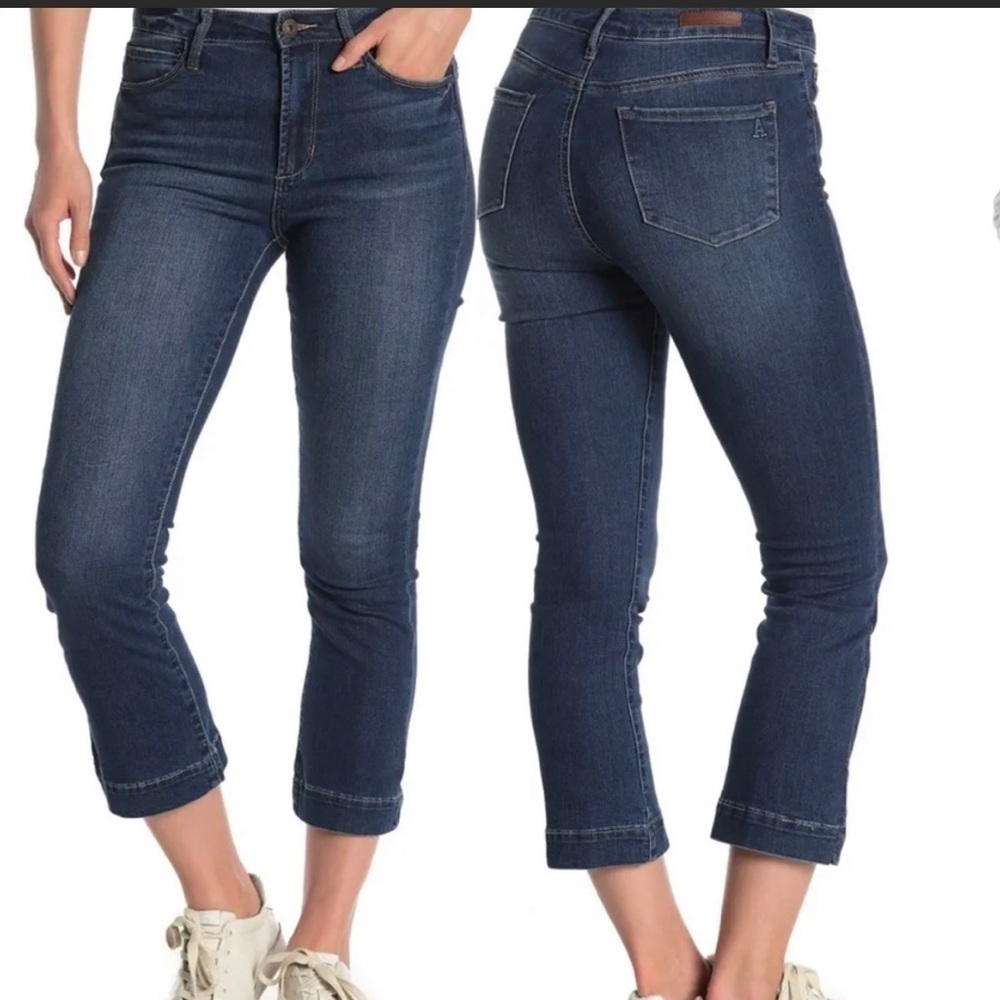Articles Of Society London High Rise Cropped Flare Denim Jeans‎